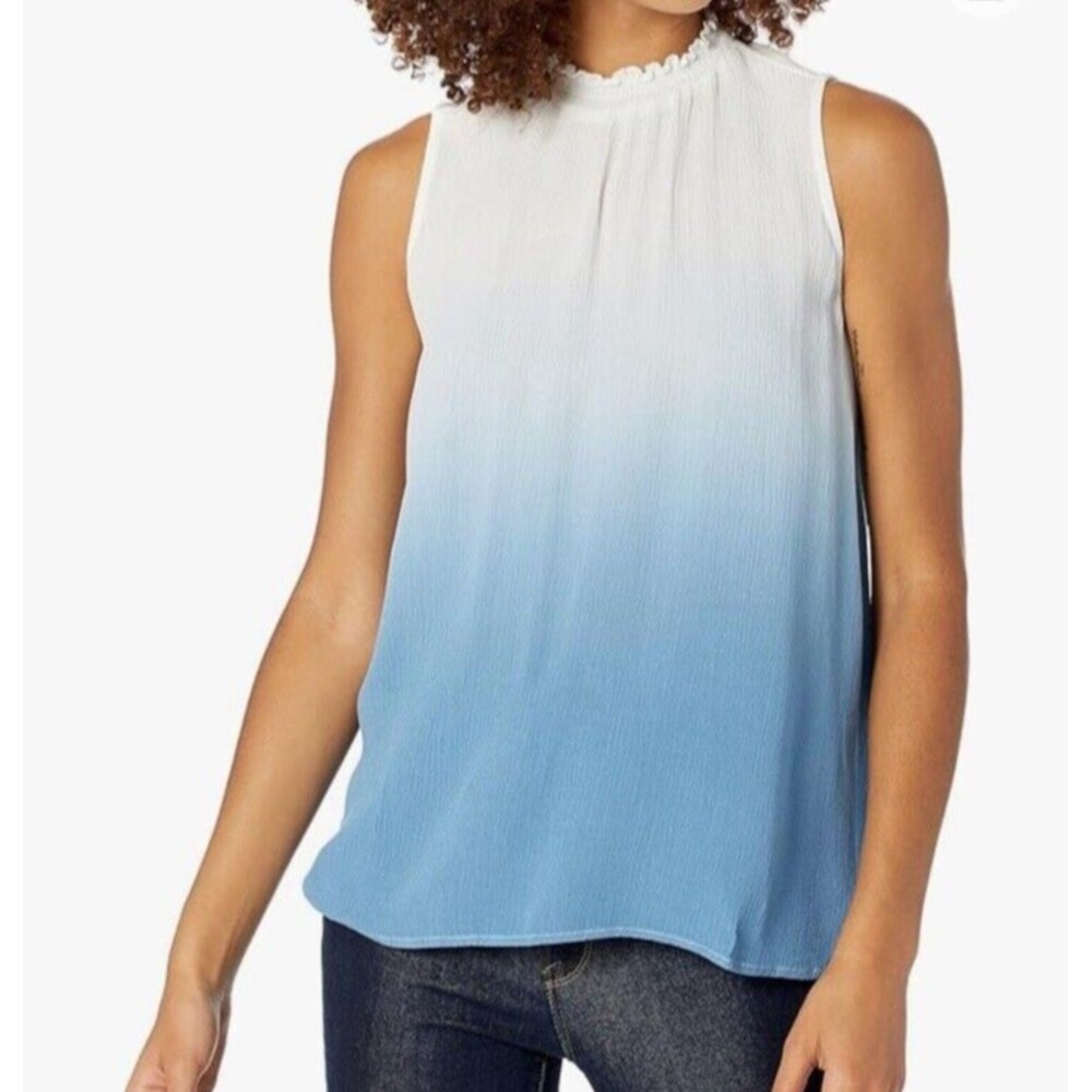 Mud Pie Weston Blue Ombre Dip Dye Swing Tank for Women - Size Large, NWT
